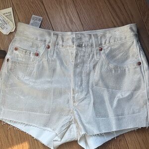 NWT: Levi’s Premium COATED 501® ORIGINAL FIT HIGH RISE WOMEN'S SHORTS